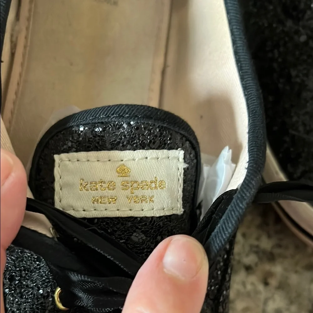 Kate Spade x Keds Black Sparkle Sneakers